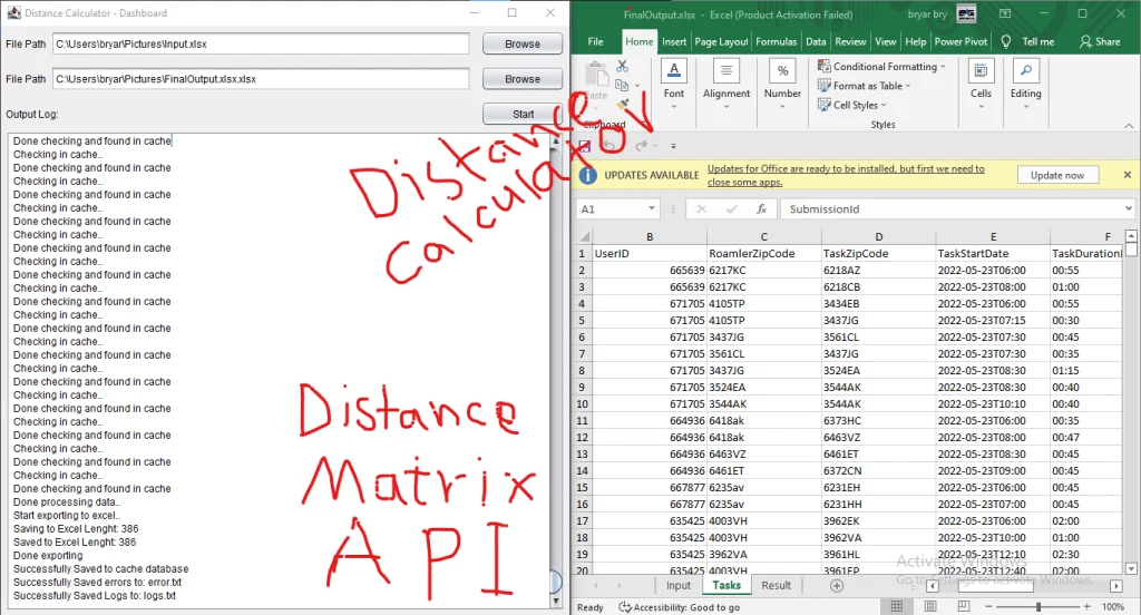 Distacne Calculator – Distance Matrix API